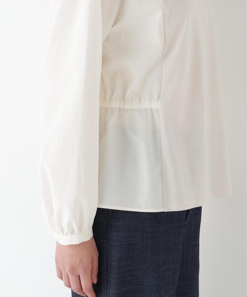 human woman(ヒューマンウーマン)の「◆【ウォッシャブル】ドッキングドロストカットソー(Tシャツ/カットソー・レディース・ベージュ/ネイビー・MEDIUM)」の10枚目の写真