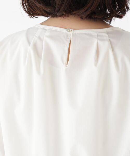 human woman(ヒューマンウーマン)の「◆【ウォッシャブル】ドッキングドロストカットソー(Tシャツ/カットソー・レディース・ベージュ/ネイビー・MEDIUM)」の11枚目の写真