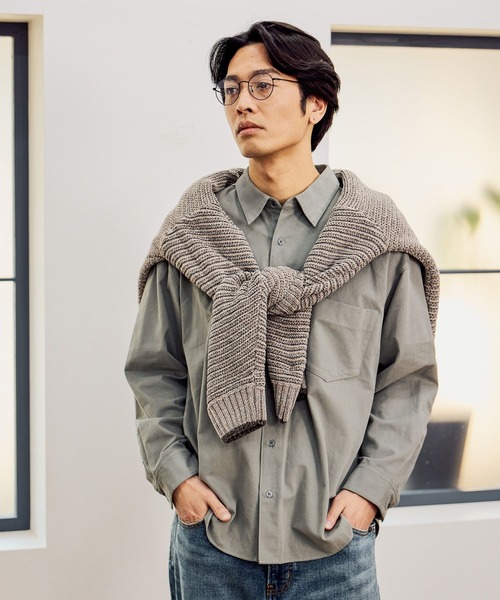 BAYFLOW（ベイフロー）の「スプリングカラーシャツ（シャツ/ブラウス・メンズ・ライトブルー/ホワイト/カーキ・MEDIUM/LARGE）」の8枚目の写真