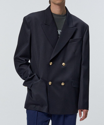 INTERSECTION（インターセッション）の「オーバーサイズダブルブレストウールジャケット[ネイビー]（テーラードジャケット）」