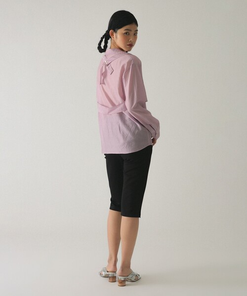 Ray BEAMS（レイビームス）の「シアー レイヤード シャツ（シャツ/ブラウス・レディース・ピンク/ホワイト系その他6・ONE SIZE）」の9枚目の写真