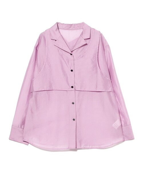 Ray BEAMS（レイビームス）の「シアー レイヤード シャツ（シャツ/ブラウス・レディース・ピンク/ホワイト系その他6・ONE SIZE）」の20枚目の写真