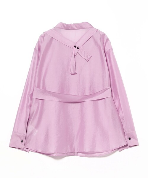 Ray BEAMS(レイビームス)の「【7/31再値下げ】シアー レイヤード シャツ 26SS 日除け 紫外線対策 冷房対策 デザインシャツ 春夏(シャツ/ブラウス・レディース・ピンク/ホワイト系その他6・ONE SIZE)」の9枚目の写真