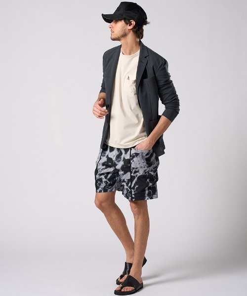 wjk(ダヴルジェイケイ)の「mt10205- drawstring leather pocket S-S ポケットTシャツ(7132 ny58i)(Tシャツ/カットソー・メンズ・ライトベージュ/チャコール/ブラック・S/M/L/XL)」の18枚目の写真