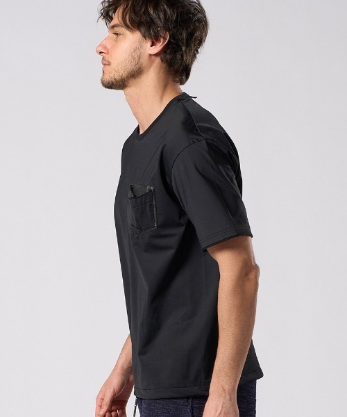 wjk(ダヴルジェイケイ)の「mt10205- drawstring leather pocket S-S ポケットTシャツ(7132 ny58i)(Tシャツ/カットソー・メンズ・ライトベージュ/チャコール/ブラック・S/M/L/XL)」の21枚目の写真