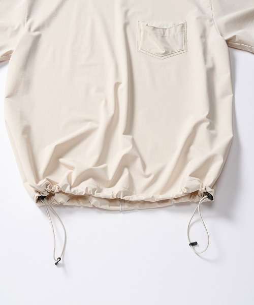 wjk(ダヴルジェイケイ)の「mt10205- drawstring leather pocket S-S ポケットTシャツ(7132 ny58i)(Tシャツ/カットソー・メンズ・ライトベージュ/チャコール/ブラック・S/M/L/XL)」の12枚目の写真