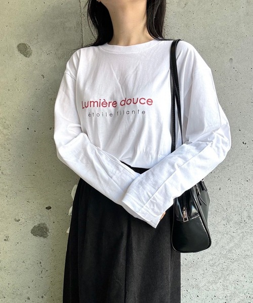 etta(エタ)の「ロゴアソートプリントロンT/長袖Tシャツ(Tシャツ/カットソー・レディース・ホワイト・MEDIUM/LARGE/SMALL/X-LARGE)」の2枚目の写真