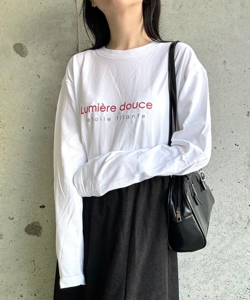 etta(エタ)の「ロゴアソートプリントロンT/長袖Tシャツ(Tシャツ/カットソー・レディース・ホワイト・MEDIUM/LARGE/SMALL/X-LARGE)」の3枚目の写真