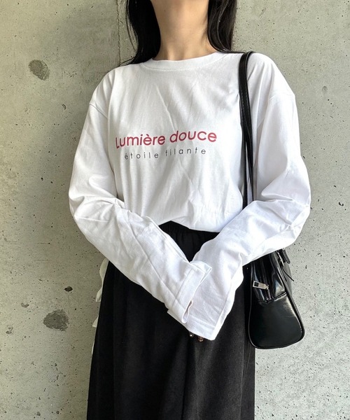 etta(エタ)の「ロゴアソートプリントロンT/長袖Tシャツ(Tシャツ/カットソー・レディース・ホワイト・MEDIUM/LARGE/SMALL/X-LARGE)」の4枚目の写真