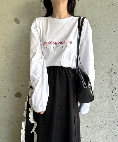 etta(エタ)の「ロゴアソートプリントロンT/長袖Tシャツ(Tシャツ/カットソー・レディース・ホワイト・MEDIUM/LARGE/SMALL/X-LARGE)」の5枚目の写真