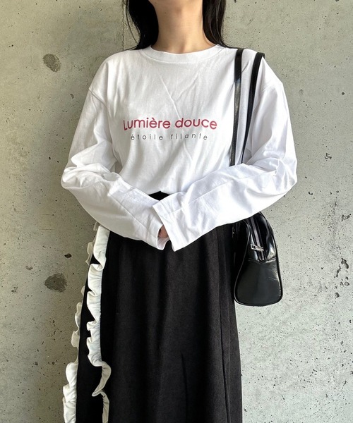 etta(エタ)の「ロゴアソートプリントロンT/長袖Tシャツ(Tシャツ/カットソー・レディース・ホワイト・MEDIUM/LARGE/SMALL/X-LARGE)」の6枚目の写真