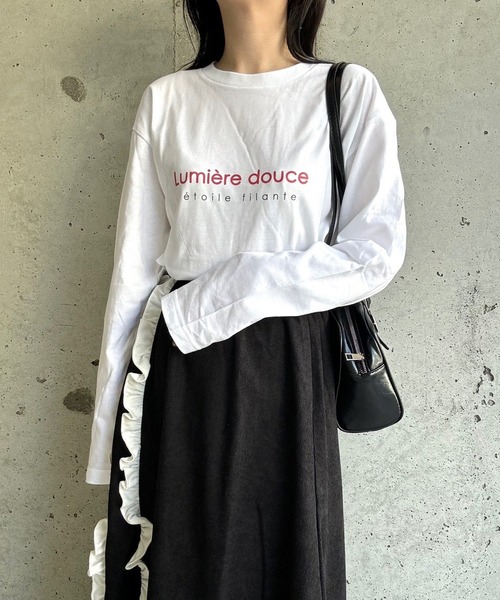 etta(エタ)の「ロゴアソートプリントロンT/長袖Tシャツ(Tシャツ/カットソー・レディース・ホワイト・MEDIUM/LARGE/SMALL/X-LARGE)」の7枚目の写真
