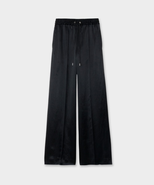 CINOH(チノ)の「SATIN RELAX PANTS(スラックス・レディース・ブラック/ライトグリーン・36/38)」の6枚目の写真