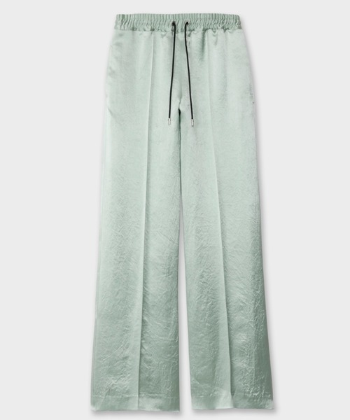 CINOH(チノ)の「SATIN RELAX PANTS(スラックス・レディース・ブラック/ライトグリーン・36/38)」の10枚目の写真