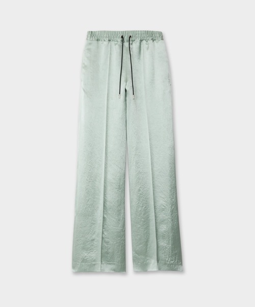 CINOH(チノ)の「SATIN RELAX PANTS(スラックス・レディース・ブラック/ライトグリーン・36/38)」の11枚目の写真