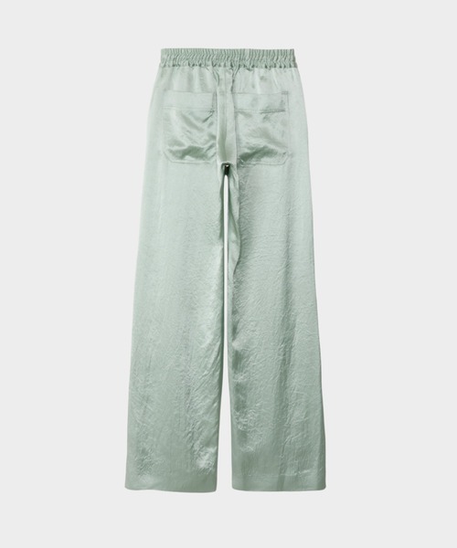 CINOH(チノ)の「SATIN RELAX PANTS(スラックス・レディース・ブラック/ライトグリーン・36/38)」の12枚目の写真