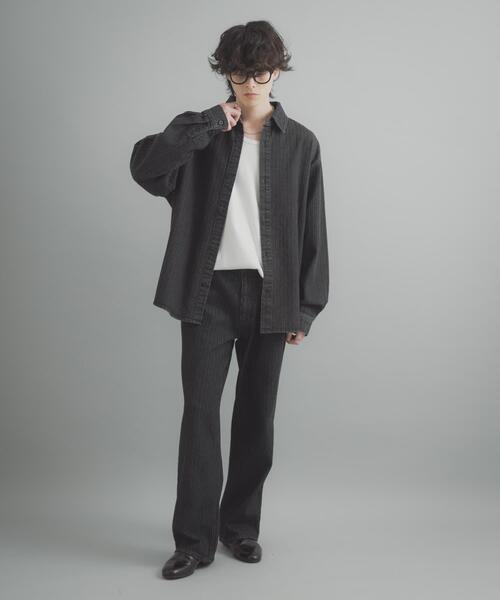 SENSE OF PLACE by URBAN RESEARCH（センスオブプレイスバイアーバンリサーチ）の「ジャガードデニムストレートパンツ（その他パンツ・メンズ・ブラック/インディゴブルー・LARGE/MEDIUM）」の8枚目の写真