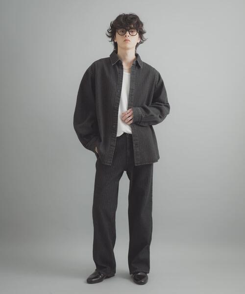 SENSE OF PLACE by URBAN RESEARCH（センスオブプレイスバイアーバンリサーチ）の「ジャガードデニムストレートパンツ（その他パンツ・メンズ・ブラック/インディゴブルー・LARGE/MEDIUM）」の9枚目の写真