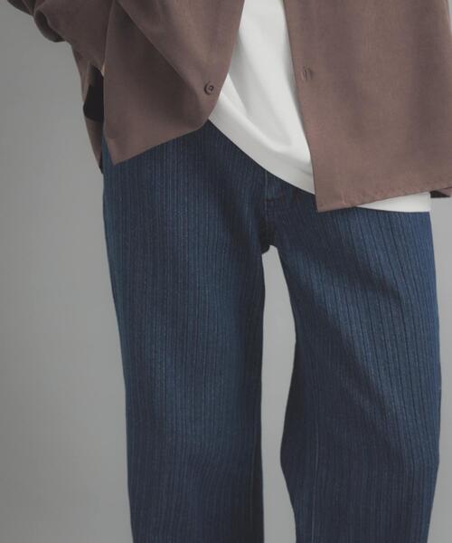 SENSE OF PLACE by URBAN RESEARCH（センスオブプレイスバイアーバンリサーチ）の「ジャガードデニムストレートパンツ（その他パンツ・メンズ・ブラック/インディゴブルー・LARGE/MEDIUM）」の13枚目の写真