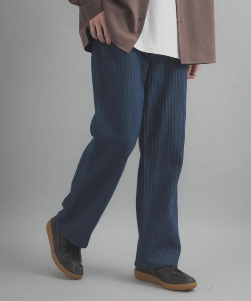 SENSE OF PLACE by URBAN RESEARCH（センスオブプレイスバイアーバンリサーチ）の「ジャガードデニムストレートパンツ（その他パンツ・メンズ・ブラック/インディゴブルー・LARGE/MEDIUM）」の16枚目の写真
