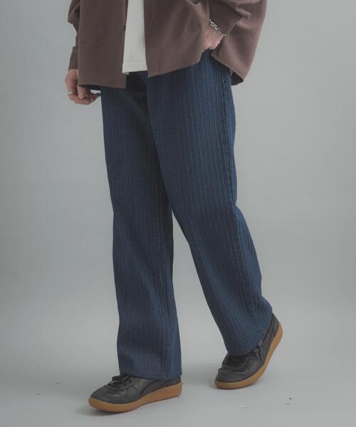 SENSE OF PLACE by URBAN RESEARCH（センスオブプレイスバイアーバンリサーチ）の「ジャガードデニムストレートパンツ（その他パンツ・メンズ・ブラック/インディゴブルー・LARGE/MEDIUM）」の17枚目の写真