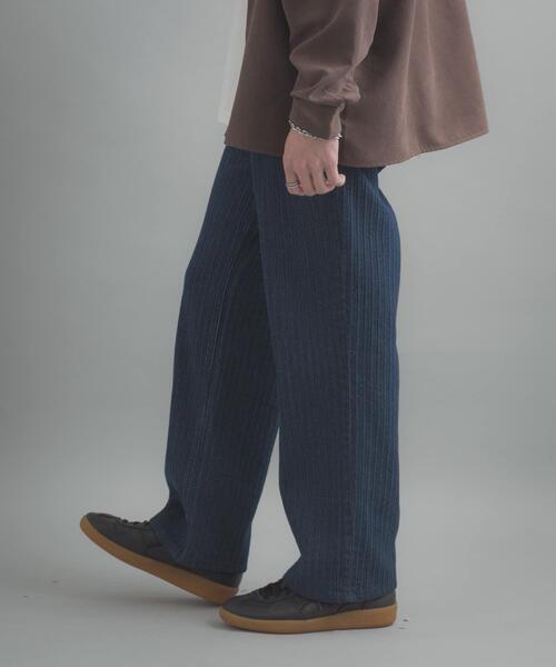 SENSE OF PLACE by URBAN RESEARCH（センスオブプレイスバイアーバンリサーチ）の「ジャガードデニムストレートパンツ（その他パンツ・メンズ・ブラック/インディゴブルー・LARGE/MEDIUM）」の18枚目の写真