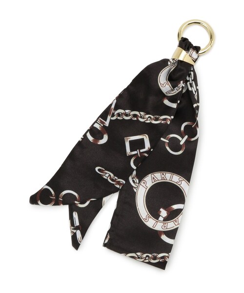 SHOO・LA・RUE（シューラルー）の「スカーフリング付きチャーム（チャーム・レディース・ブラウン系1/アイボリー系/ブラック系/イエロー系/ベージュ系・00）」の2枚目の写真