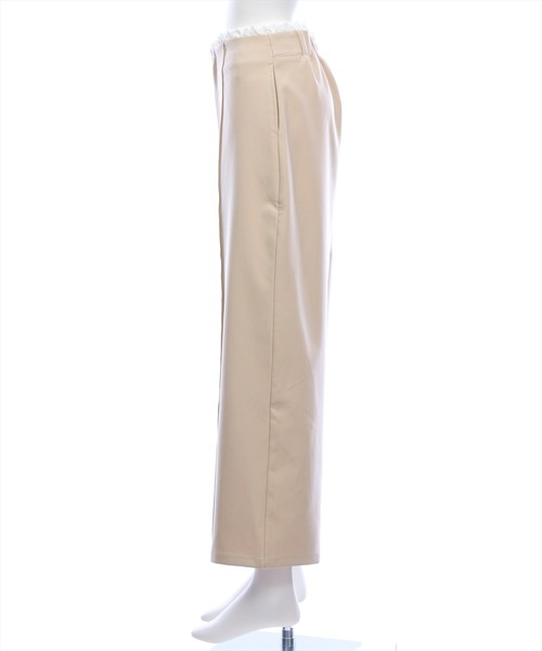 CLEAR BASIC（クリアベーシック）の「フリルウエストピンタックパンツ[オフィスカジュアル 着回し抜群 大人]（その他パンツ・レディース・ブラック/ベージュ・F）」の9枚目の写真