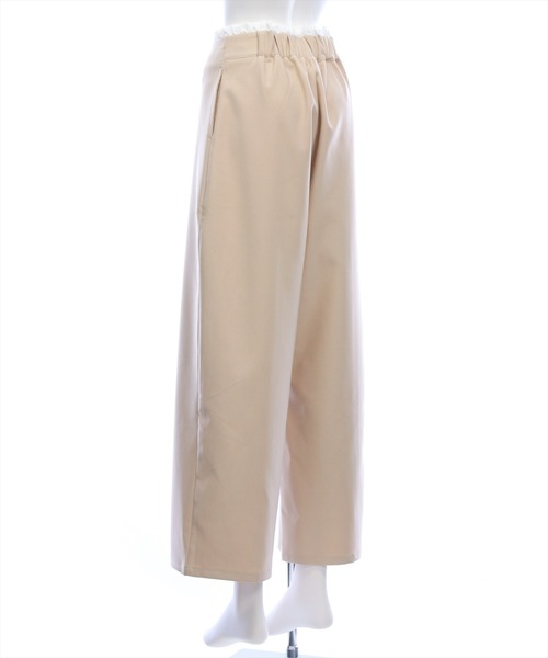 CLEAR BASIC（クリアベーシック）の「フリルウエストピンタックパンツ[オフィスカジュアル 着回し抜群 大人]（その他パンツ・レディース・ブラック/ベージュ・F）」の10枚目の写真