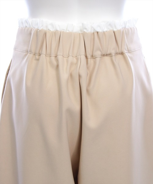 CLEAR BASIC（クリアベーシック）の「フリルウエストピンタックパンツ[オフィスカジュアル 着回し抜群 大人]（その他パンツ・レディース・ブラック/ベージュ・F）」の12枚目の写真
