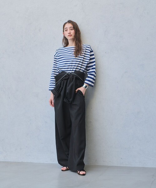 UNITED ARROWS（ユナイテッドアローズ）の「シャツ オールインワン ‐ウォッシャブル‐（つなぎ/オールインワン・レディース・ネイビー/ダークブラウン・38/36）」の4枚目の写真