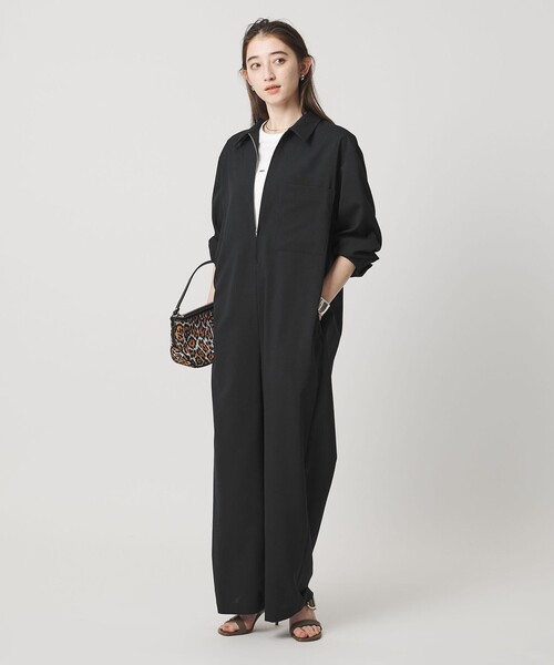 UNITED ARROWS（ユナイテッドアローズ）の「シャツ オールインワン ‐ウォッシャブル‐（つなぎ/オールインワン・レディース・ネイビー/ダークブラウン・38/36）」の10枚目の写真