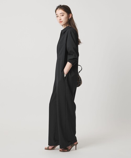 UNITED ARROWS（ユナイテッドアローズ）の「シャツ オールインワン ‐ウォッシャブル‐（つなぎ/オールインワン・レディース・ネイビー/ダークブラウン・38/36）」の11枚目の写真