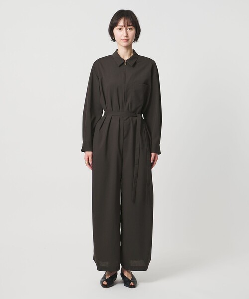 UNITED ARROWS（ユナイテッドアローズ）の「シャツ オールインワン ‐ウォッシャブル‐（つなぎ/オールインワン・レディース・ネイビー/ダークブラウン・38/36）」の13枚目の写真