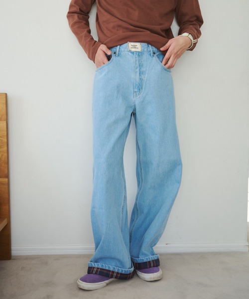 common gull products.（コモンガルプロダクツ）の「リズミカルなデニム（デニムパンツ・レディース・サックスブルー/インディゴブルー/ネイビー・SMALL/MEDIUM/LARGE）」の3枚目の写真