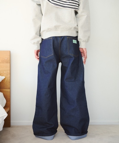 common gull products.（コモンガルプロダクツ）の「リズミカルなデニム（デニムパンツ・レディース・サックスブルー/インディゴブルー/ネイビー・SMALL/MEDIUM/LARGE）」の21枚目の写真