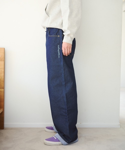 common gull products.（コモンガルプロダクツ）の「リズミカルなデニム（デニムパンツ・レディース・サックスブルー/インディゴブルー/ネイビー・SMALL/MEDIUM/LARGE）」の20枚目の写真