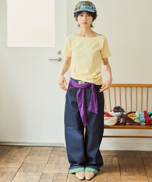 common gull products.（コモンガルプロダクツ）の「リズミカルなデニム（デニムパンツ・レディース・サックスブルー/インディゴブルー/ネイビー/ブルー系その他2/ブルー系その他・SMALL/MEDIUM/LARGE）」の8枚目の写真