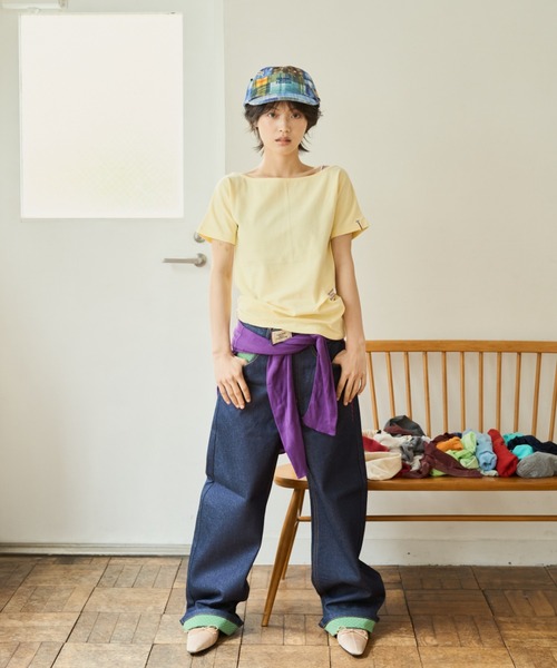 common gull products.（コモンガルプロダクツ）の「リズミカルなデニム（デニムパンツ・レディース・サックスブルー/インディゴブルー/ネイビー/ブルー系その他2/ブルー系その他・SMALL/MEDIUM/LARGE）」の10枚目の写真