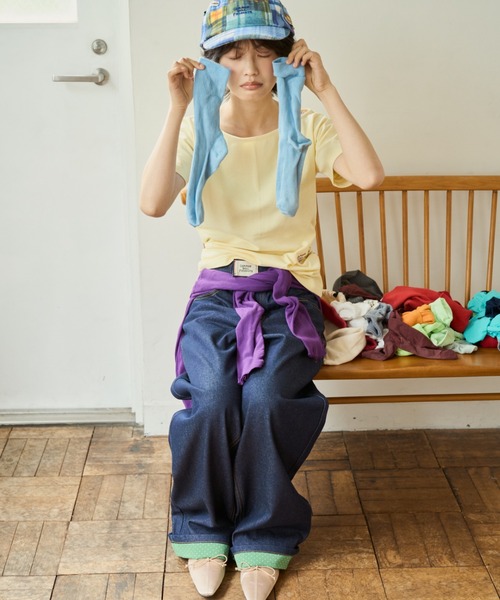 common gull products.（コモンガルプロダクツ）の「リズミカルなデニム（デニムパンツ・レディース・サックスブルー/インディゴブルー/ネイビー/ブルー系その他2/ブルー系その他・SMALL/MEDIUM/LARGE）」の13枚目の写真