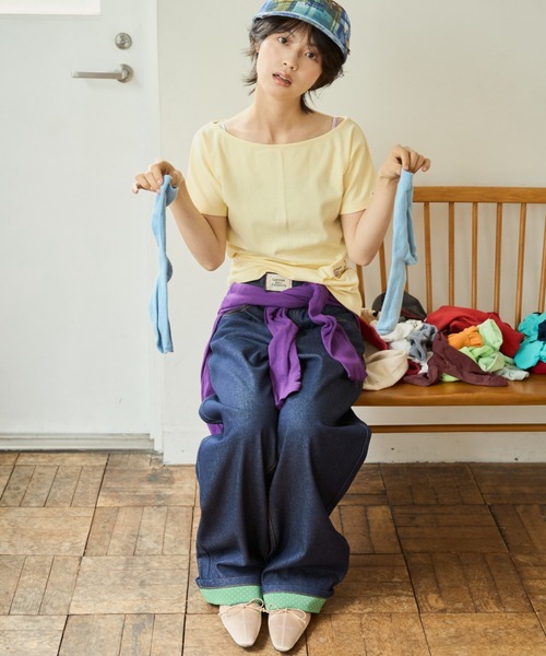 common gull products.（コモンガルプロダクツ）の「リズミカルなデニム（デニムパンツ・レディース・サックスブルー/インディゴブルー/ネイビー/ブルー系その他2/ブルー系その他・SMALL/MEDIUM/LARGE）」の14枚目の写真