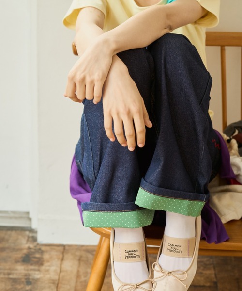 common gull products.（コモンガルプロダクツ）の「リズミカルなデニム（デニムパンツ・レディース・サックスブルー/インディゴブルー/ネイビー/ブルー系その他2/ブルー系その他・SMALL/MEDIUM/LARGE）」の6枚目の写真