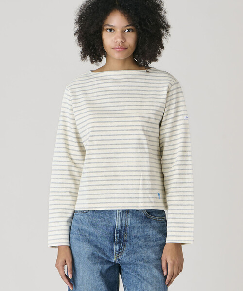 ORCIVAL(オーシバル)の「ORCIVAL | コットンロード ボートネック クロップドバスクTシャツ WOMEN(Tシャツ/カットソー・レディース・ホワイト系その他5/ブルー系その他5/レッド系その他・2/1)」の4枚目の写真