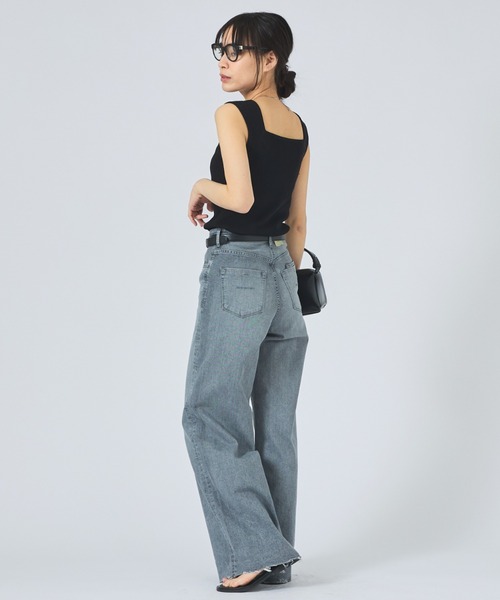 YANUK（ヤヌーク）の「【YANUK】Wide Flare FRG ワイドフレアパンツ（デニムパンツ・レディース・グレー・34/36/38）」の3枚目の写真