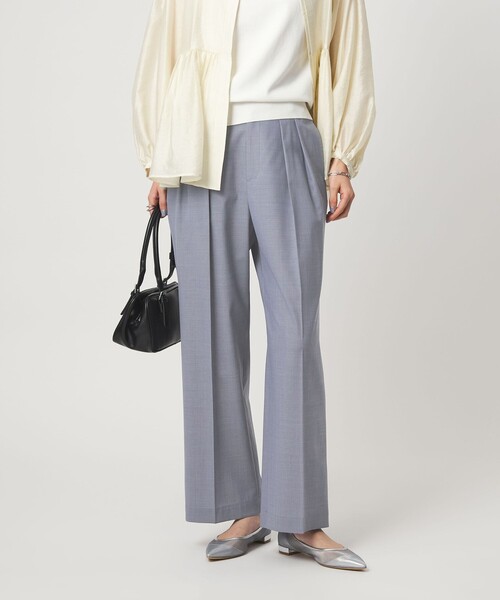 green label relaxing（グリーンレーベルリラクシング）の「［size SHORT/TALLあり］Daily Chic コンフィ― ワイド パンツ（スラックス・レディース・ライトブルー/ライトグレー/ブラウン/ダークグレー・SHORT/36/38/40/TALL）」の13枚目の写真