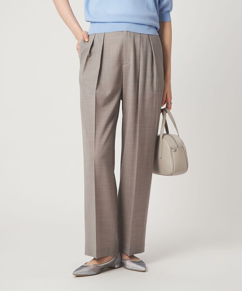 green label relaxing（グリーンレーベルリラクシング）の「［size SHORT/TALLあり］Daily Chic コンフィ― ワイド パンツ（スラックス・レディース・ライトブルー/ライトグレー/ブラウン/ダークグレー・SHORT/36/38/40/TALL）」の18枚目の写真