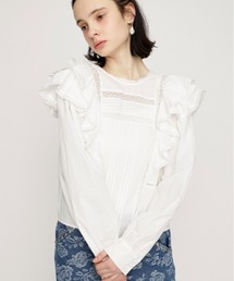SLY | 2WAY RIBBON FRILL LACE TOPS 2ウェイリボンフリルレーストップス 春服(シャツ/ブラウス)
