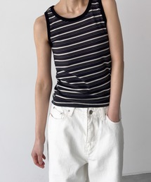 CANAL JEAN | El mar　レトロボーダーリブタンク(タンクトップ)