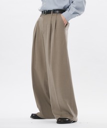 Adoon plain | High Density Gabardine 2-Tuck Wide Slacks / 高密度ギャバジン2タックワイドスラックス(スラックス)
