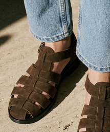 FIRENZE ATELIER（フィレンツェアトリエ）の「[SECOND.A] ユニセックスハンドメイドフィッシャーマンサンダル2NDS012BS [ブラウン]（サンダル）」